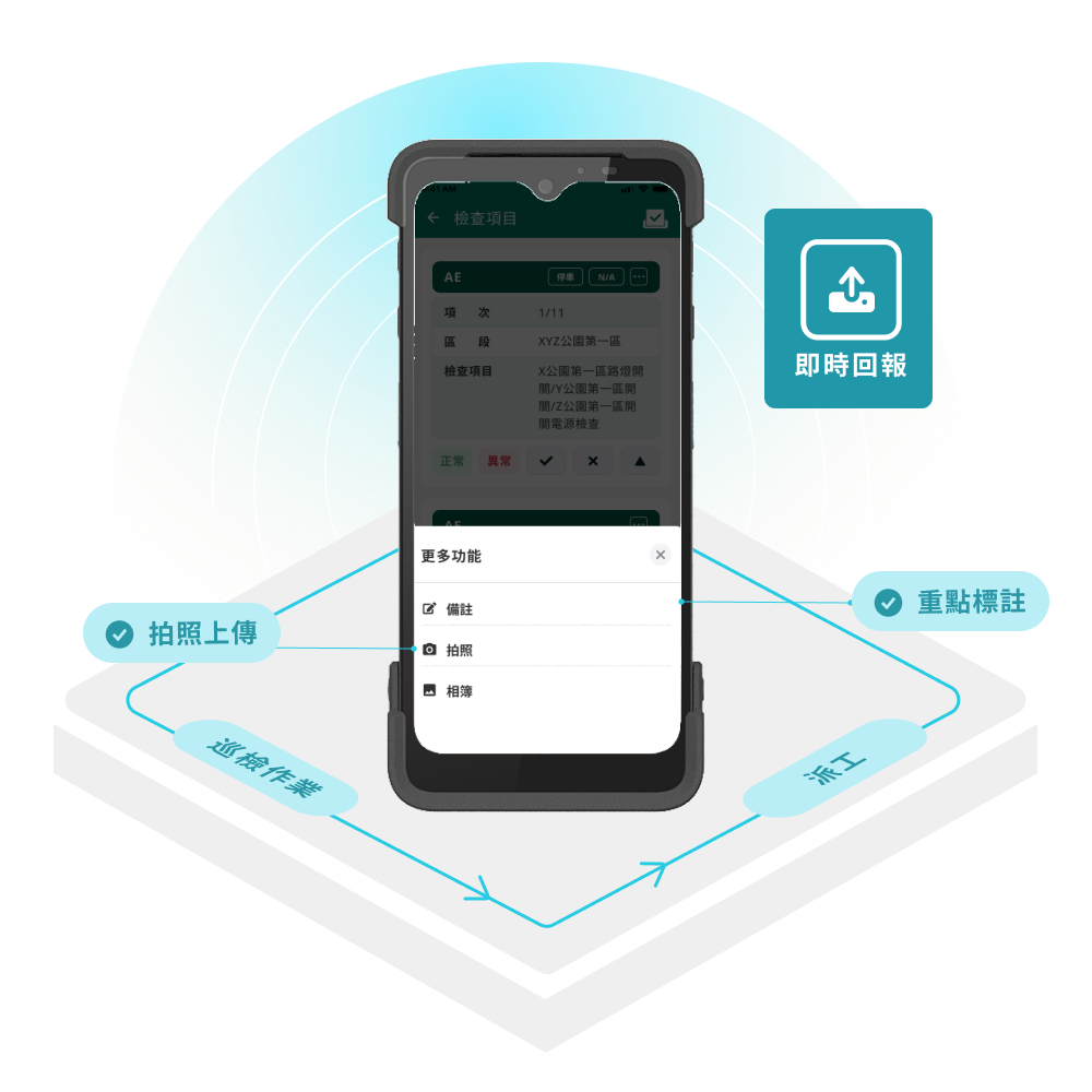 巡檢問題自動生成工單並派工