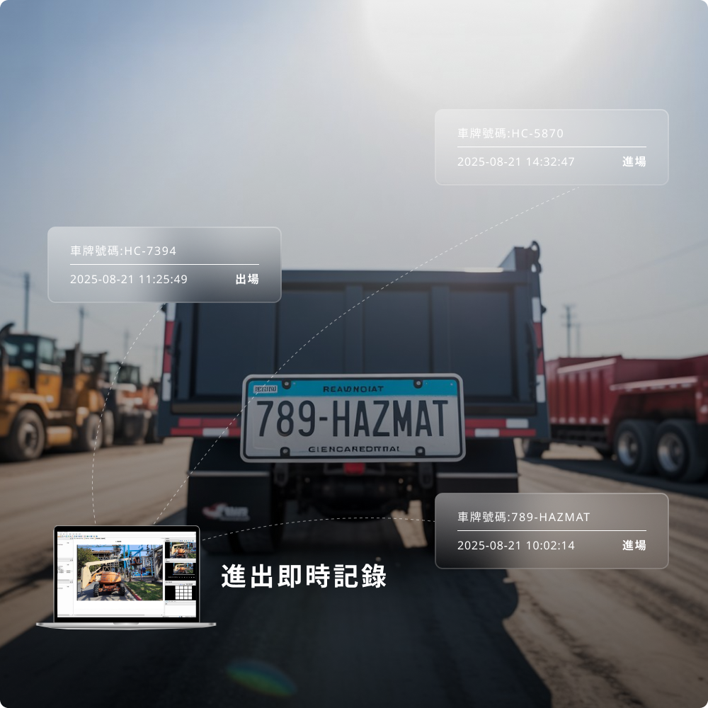 車輛進出自動紀錄與承攬商資料比對